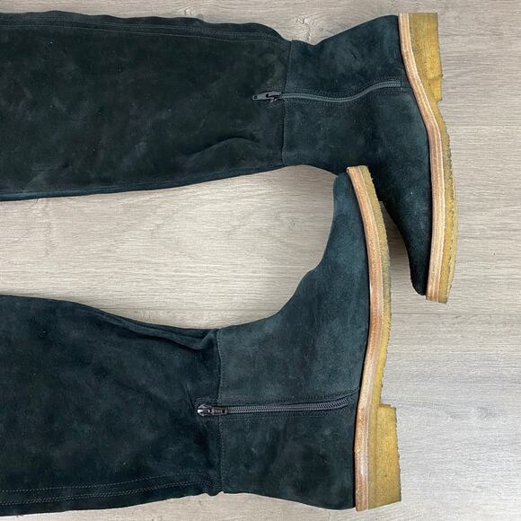 Free People Black Suede Leather Banks Over The Knee Boots Sz.40(US 9.5) NWOB - Picture 11 of 16